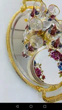 استکان کمر باریک گلدار با نعلبکی مارک Iman gallery2
