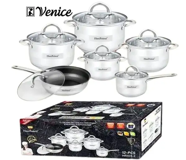 سرویس قابلمه 12 پارچ استیل ونیز