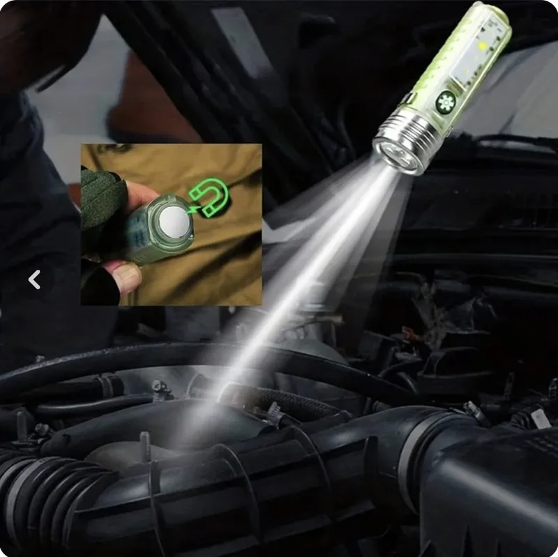 چراغ قوه مگنتی پلیسی آهن ربا دار multifunction mini flash light gallery1