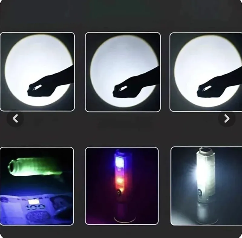چراغ قوه مگنتی پلیسی آهن ربا دار multifunction mini flash light gallery4