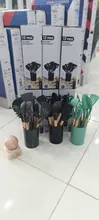 ست کف گیر سیلیکونی 12 تکه دسته چوبی gallery0